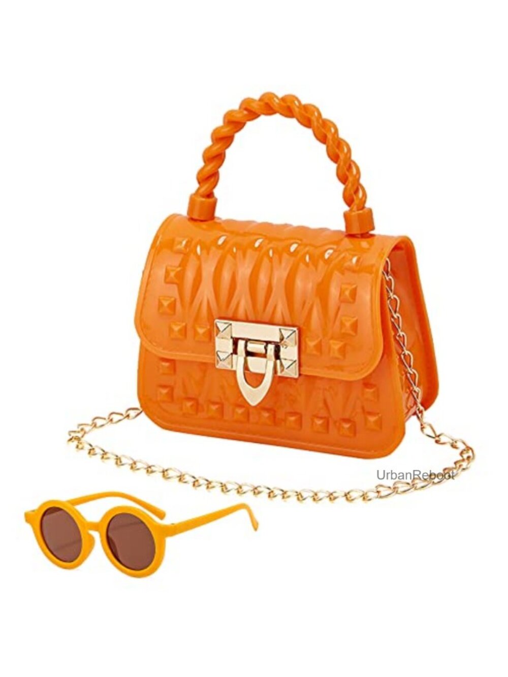 Mini Jelly Wallet Crossbody Bag & Sunglasses Set for Girls PVC Waterproof